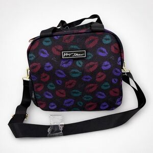 Betsey Johnson Insulated Top Handle Lunch Tote Bag in Lips Print NWT
